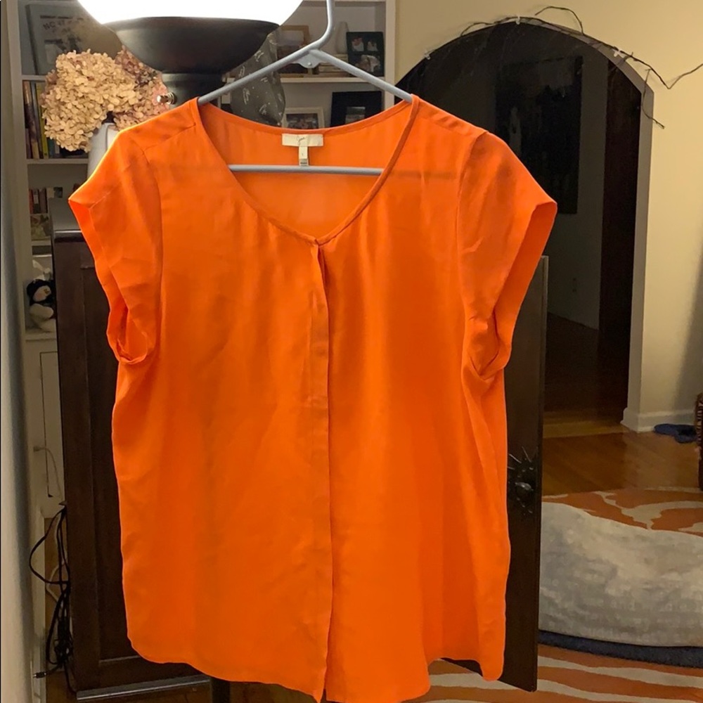 Joie short sleeve orange blouse